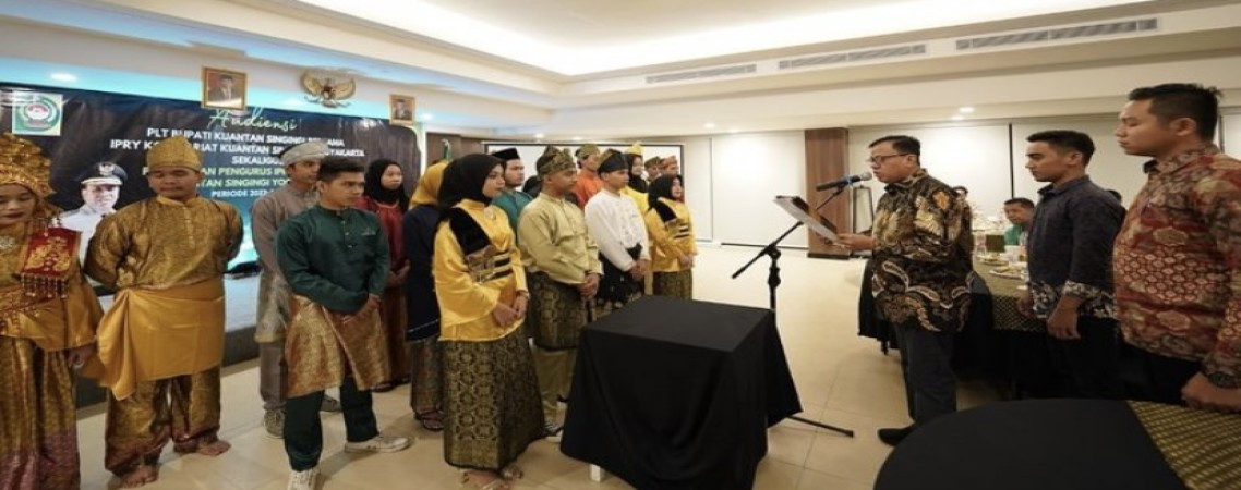 Lantik Pengurus IPRY Komisariat Kuansing, Suhardiman : SDMJogya Potensi Memajukan Kuansing